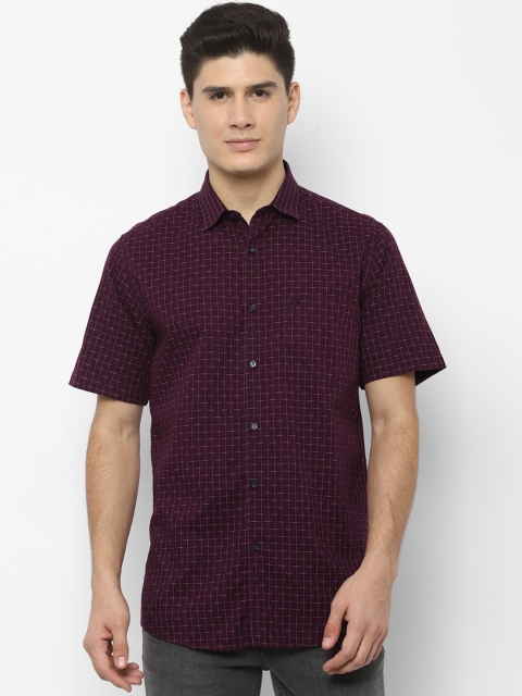 

Allen Solly Men Maroon & White Slim Fit Checked Casual Shirt