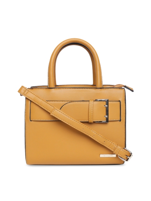 

Forever Glam by Pantaloons Mustard Solid Handheld Bag