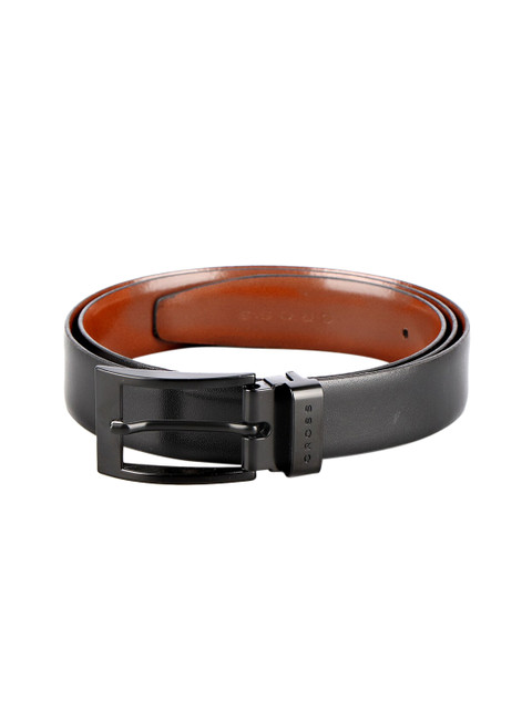 

Cross Men Black Solid Reversible Belt
