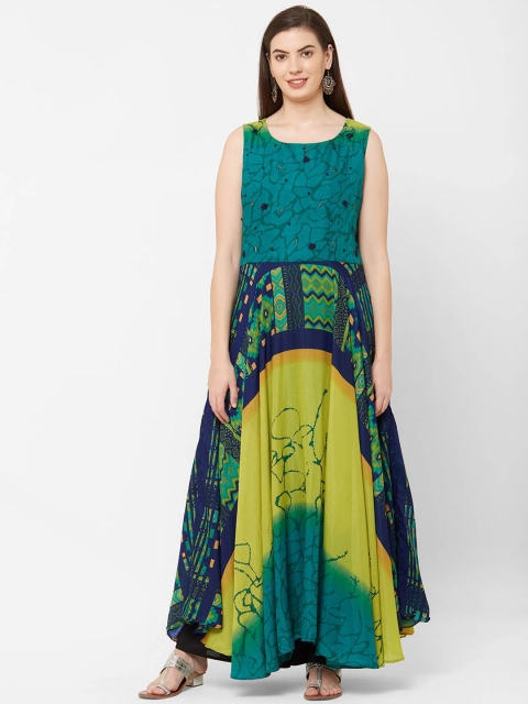 

Juliet Women Green Printed Anarkali Kurta