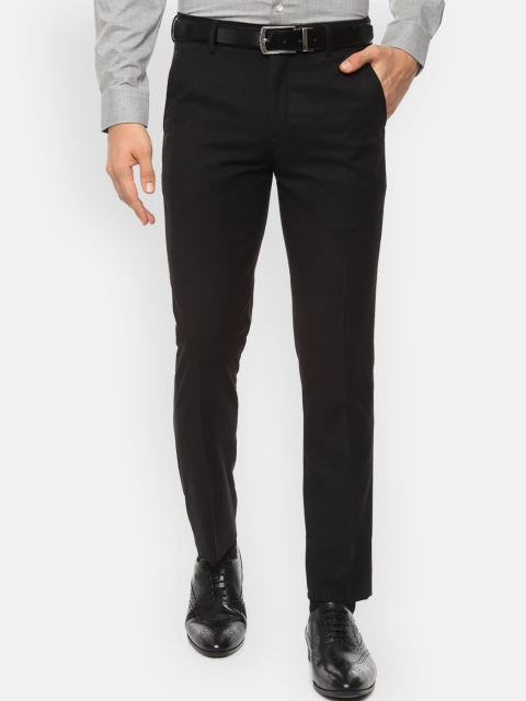 

Louis Philippe Men Brown Slim Fit Solid Formal Trousers