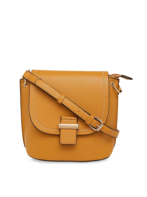 

Forever Glam by Pantaloons Mustard Yellow Solid Sling Bag