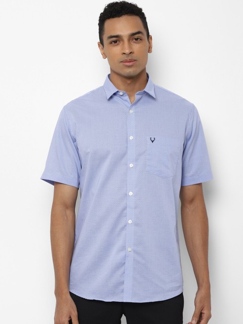 

Allen Solly Men Blue & White Slim Fit Checked Casual Shirt