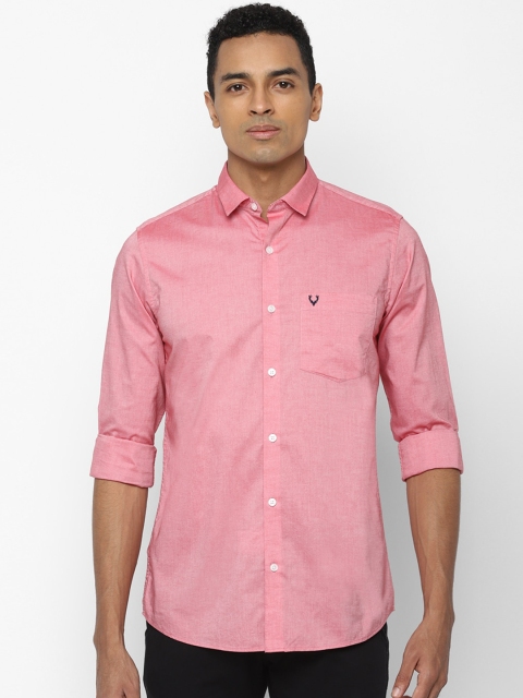 

Allen Solly Men Pink Slim Fit Solid Casual Shirt