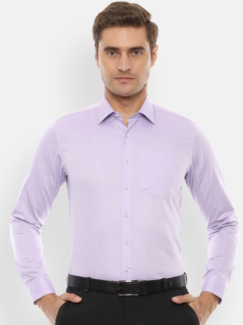

Van Heusen Men Purple Slim Fit Self Design Formal Shirt