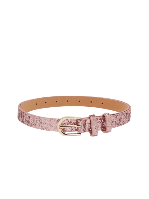 

Globus Women Rose Gold Embellished Wide Belt