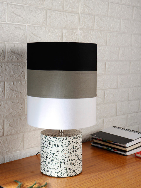 

Grated Ginger Multicoloured Colourblocked Contemporary Table Lamp with Shade, Multi