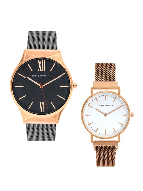 

JOKER & WITCH Danny & Sam Couple Watch Gift Set JWCW45, Black