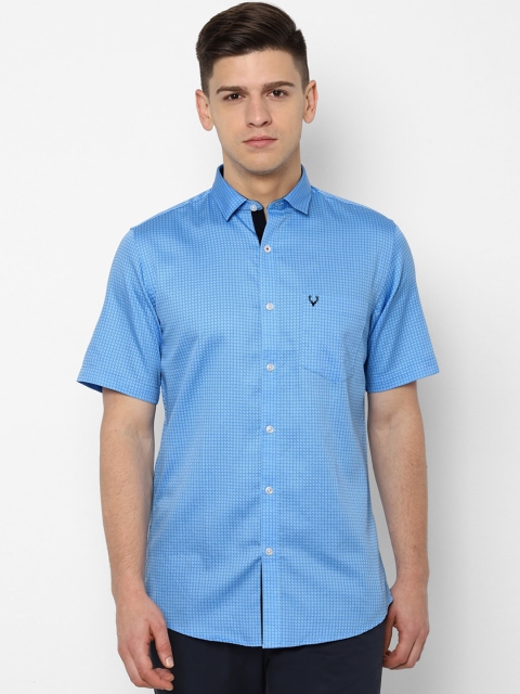 

Allen Solly Men Blue Slim Fit Self Design Casual Shirt