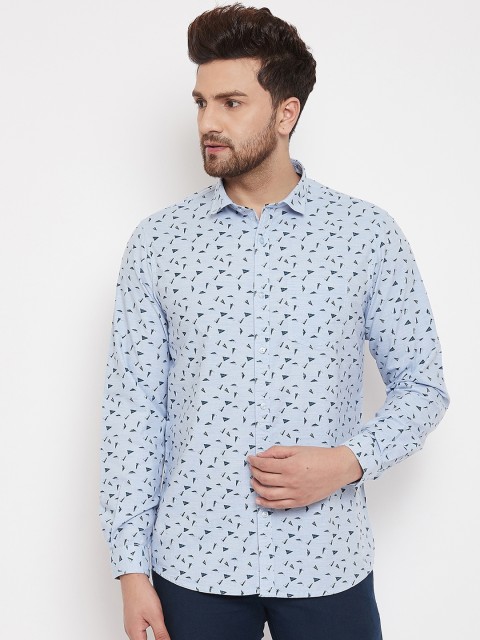 

Canary London Men Blue Smart Slim Fit Printed Casual Shirt