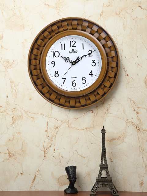 

ZANIBO Brown Quirky Solid 30.5 cm Analogue Wall Clock