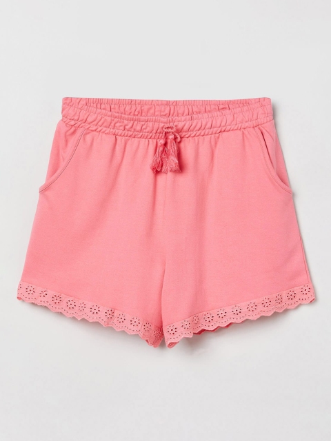 

max Girls Pink Solid Regular Fit Hot Pants