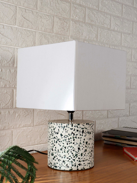 

Grated Ginger White Solid Contemporary Table Lamp with Shade
