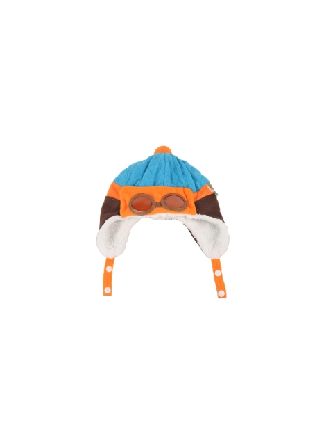 

Yellow Bee Girls Blue & Yellow Colourblocked Beanie