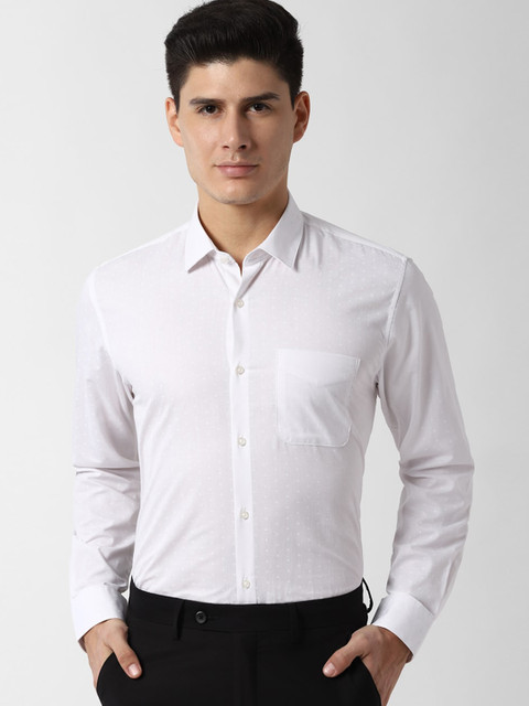 

Peter England Men White Regular Fit Solid Formal Shirt