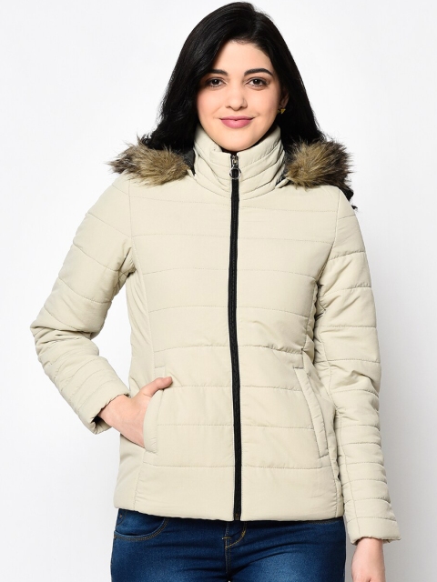 

Trufit Women Cream Solid Insulator Parka