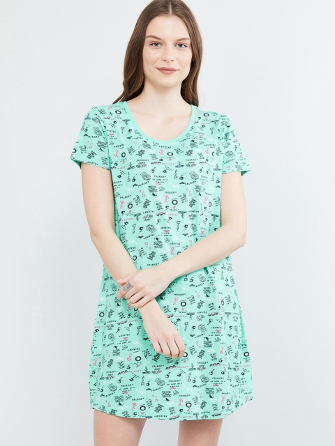 

max Sea Green Friends Printed Sleep Shirt