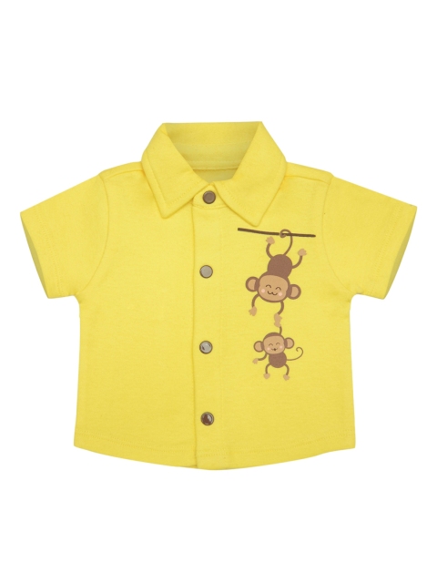 

The Flybees Boys Yellow Regular Fit Solid Casual Shirt