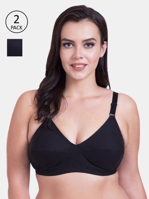 

Rajnie Black Solid Non-Wired Non Padded Everyday Bra RJ-657-BL30B