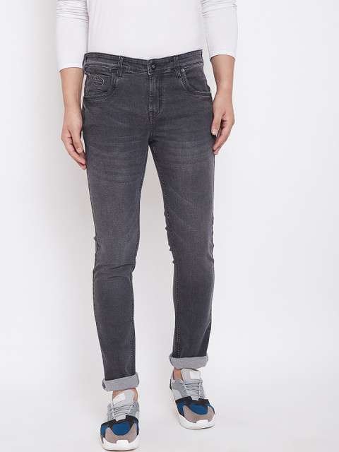 

Canary London Men Charcoal Grey Skinny Fit Low-Rise Clean Look Stretchable Jeans