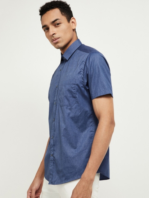 

max Men Blue Regular Fit Faded Casual Shirt