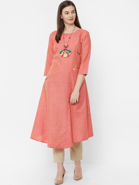 

Juliet Women Orange Solid A-Line Kurta