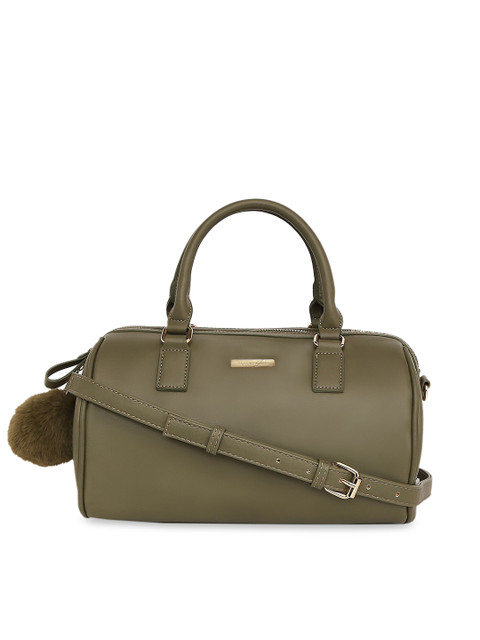 

Forever Glam by Pantaloons Olive Green Solid Handheld Bag