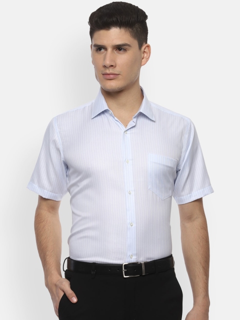 

Van Heusen Men Blue Regular Fit Striped Formal Shirt