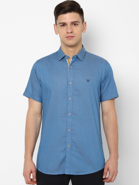 

Allen Solly Men Blue Slim Fit Solid Casual Shirt