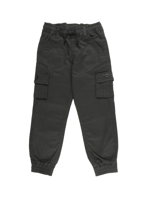 

Cherokee Boys Black Regular Fit Solid Cargos