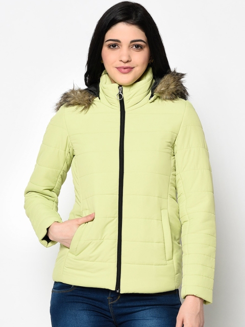 

Trufit Women Lime Green Solid Insulator Padded Jacket