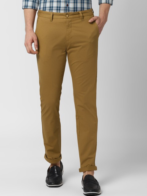 

Peter England Casuals Men Khaki Slim Fit Solid Chinos