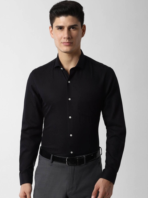 

Peter England Men Black Slim Fit Solid Formal Shirt