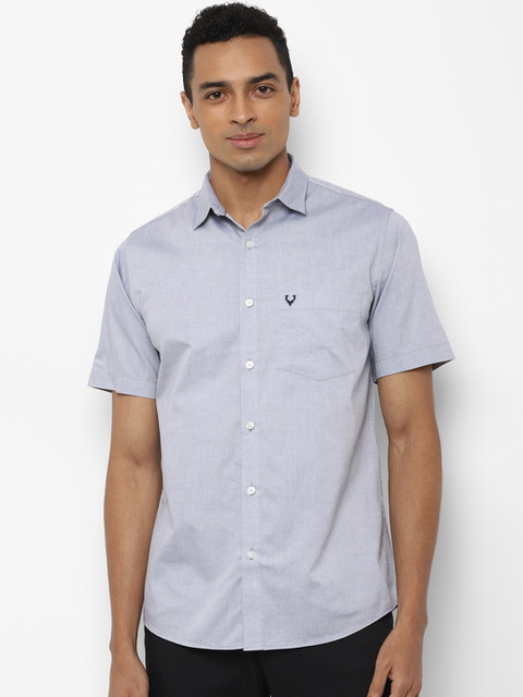

Allen Solly Men Grey Slim Fit Solid Casual Shirt