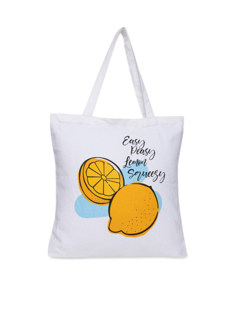 

Forever Glam by Pantaloons White & Yellow Printed Tote Bag