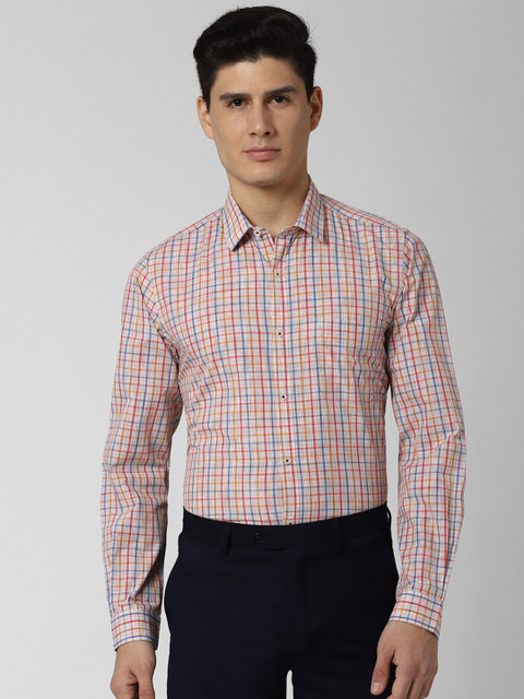 

Peter England Men Multicoloured Slim Fit Checked Formal Shirt, Multi