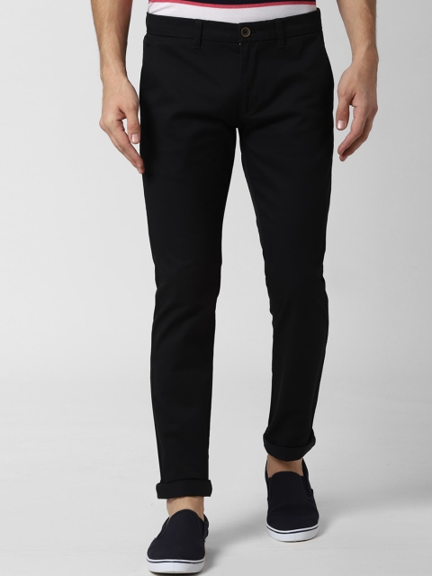 

Peter England Casuals Men Black Smart Skinny Fit Solid Chinos