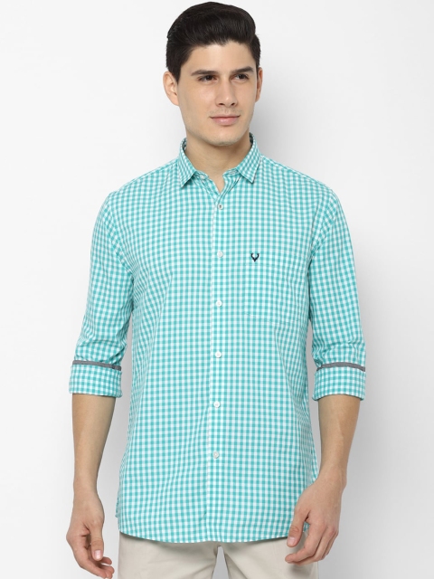 

Allen Solly Men Blue & White Slim Fit Checked Casual Shirt