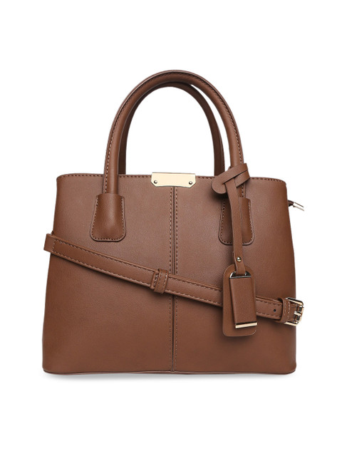 

Forever Glam by Pantaloons Brown Solid Handheld Bag