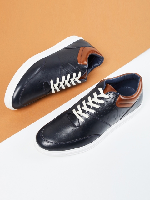 

max Men Navy Blue Perforations Sneakers