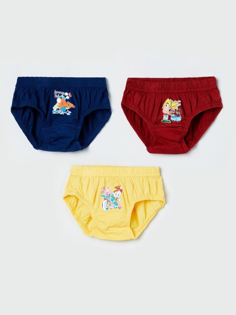 

max Boys Pack of 3 Blue & Yellow Printed Basic Brief 1000008639342