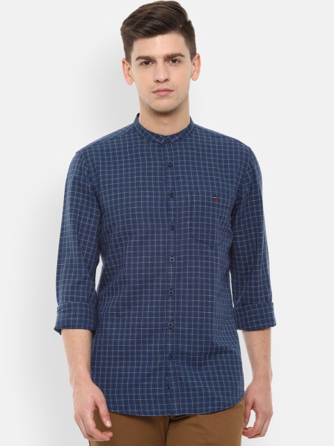 

Louis Philippe Sport Men Navy Blue Slim Fit Checked Casual Shirt