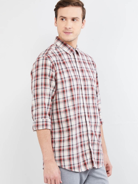

max Men Multicoloured Classic Slim Fit Checked Casual Shirt, Multi