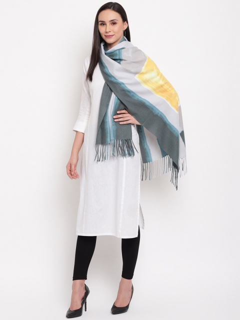 

HK colours of fashion Women Multicoloured Striped Stole, Multi