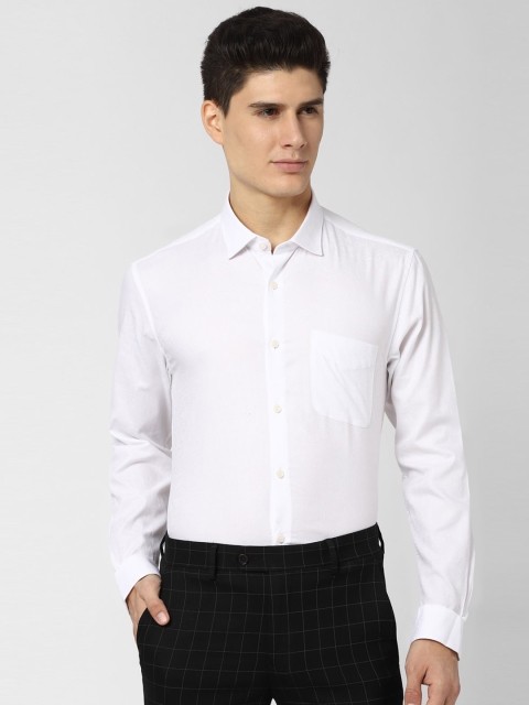

Peter England Elite Men White Slim Fit Solid Formal Shirt