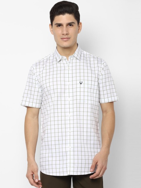 

Allen Solly Men White & Black Slim Fit Checked Casual Shirt