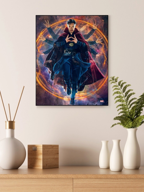 

Planet Superheroes Blue & Maroon Doctor Strange Sorcerer Supreme Framed Wall Art