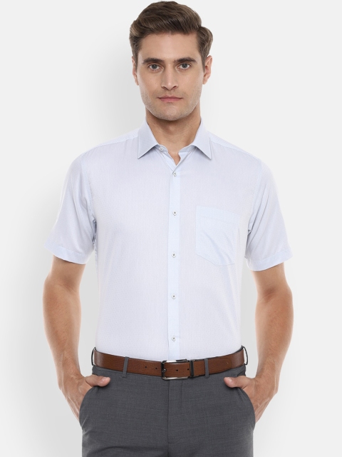 

Van Heusen Men Blue Regular Fit Self Design Formal Shirt