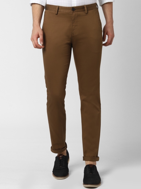 

Peter England Casuals Men Brown Slim Fit Solid Regular Trousers