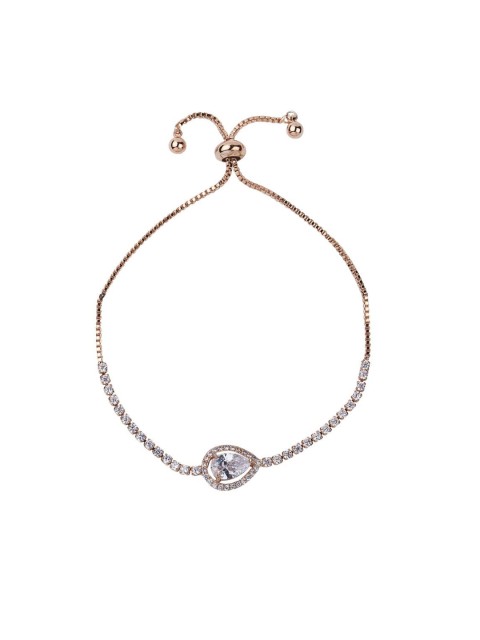 

Sia Art Jewellery Rose Gold-Plated CZ-Studded Wraparound Bracelet